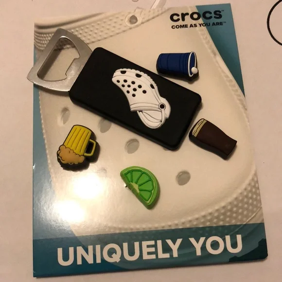 RaRe bottle opener JibBiTz 5 pack crocs 3D new CHEERS - Picture 2 of 8